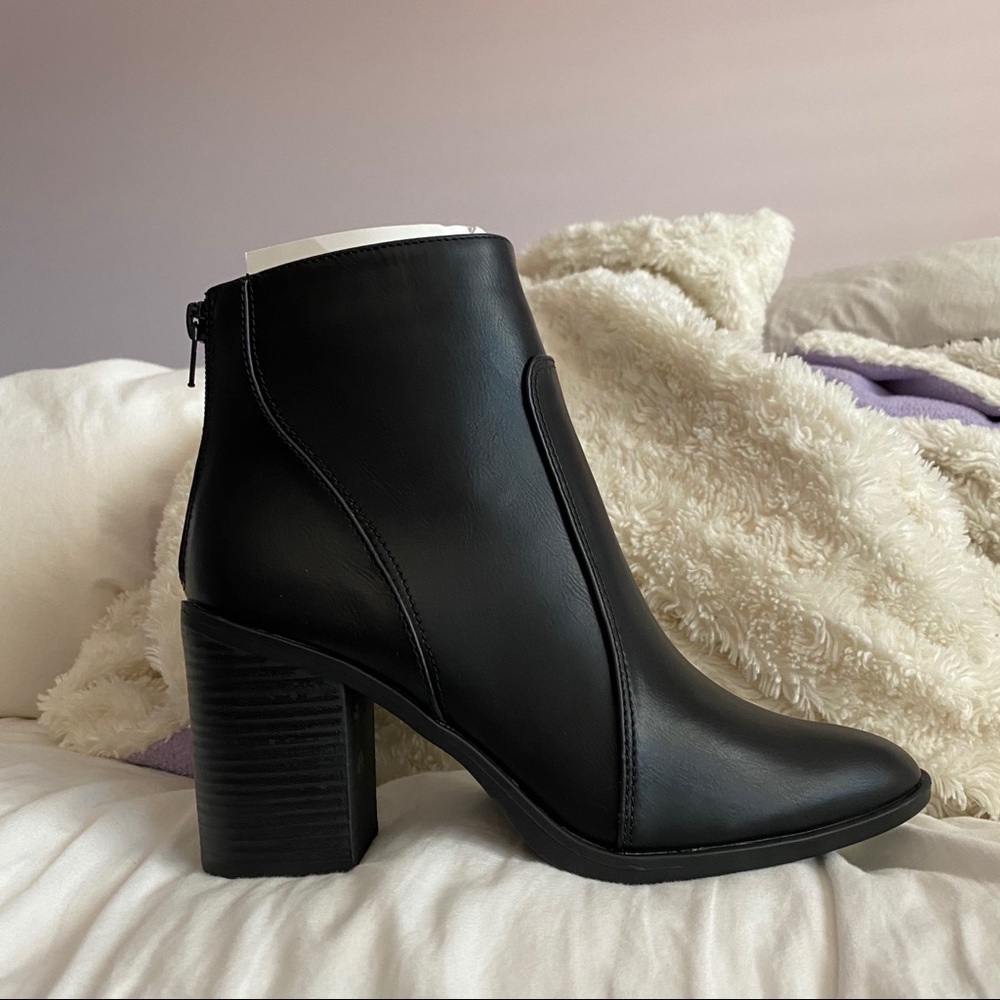 Black Leather Booties - Picture 5 of 6